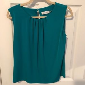 NWT Calvin Klein Sleeveless Blouse Petite Large